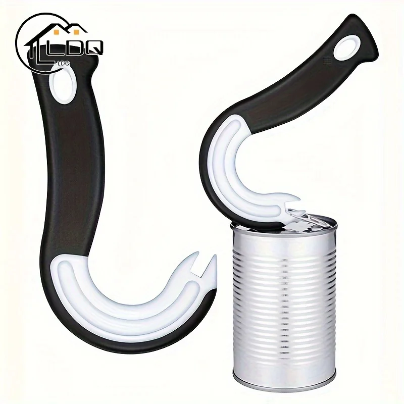 Easy-Grip Hook Can Opener - Smooth Edge, Durable Plastic, Compact Design