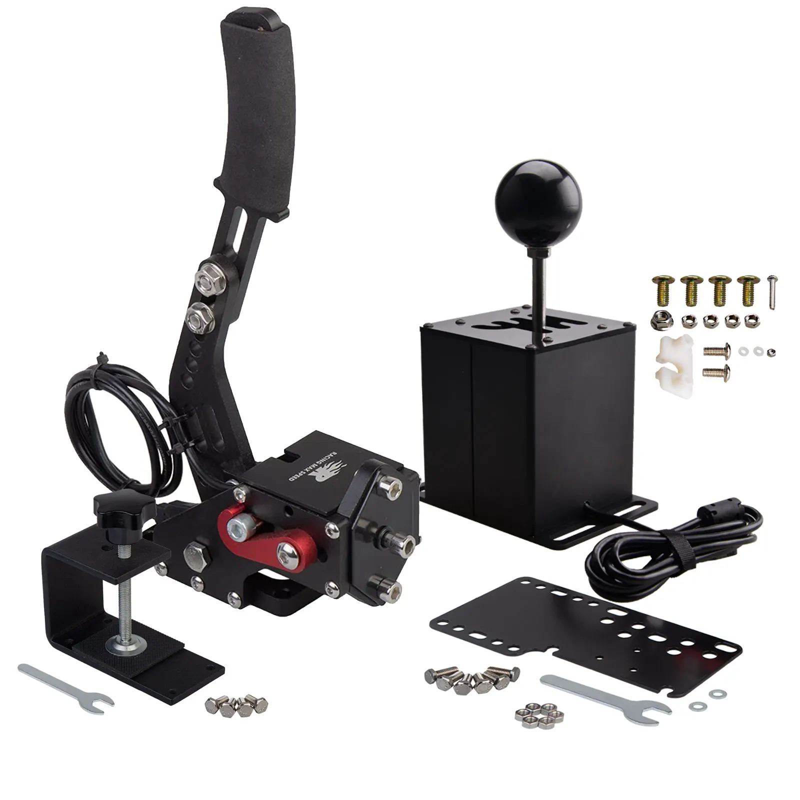 PC Racing Game USB Handbrake With H Gear Shifter Suit For Logitech G27 G29 G25 G920 For Thrustmaster T300RS/GT Shift Knob For Racing Handbrake,PC Racing Shifter