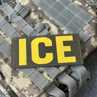 Нашивка ICE, тактический значок морали, нашивки на липучке с принтом для одежды, военная экипировка, наклейка на шлем — изображение 5