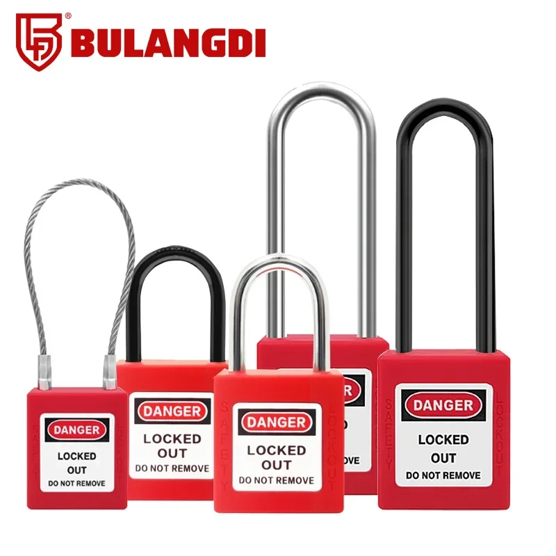 Lockout Tagout Safety Padlock with Keys Industrial Engineering Electrical Isolation Insulation Safe Lock Plastic ABS Body LOTO