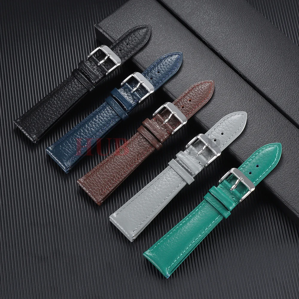 Premium Brown Leather Watch Band - Universal Business Strap