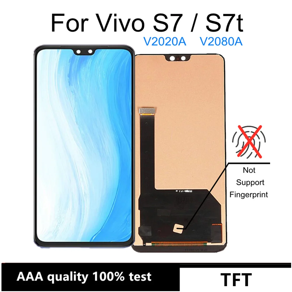 

6.44'' TFT LCD For Vivo S7 V2020A LCD Display Touch Screen Digitizer Assembly Replace For vivo S7t V2080A 5G LCD