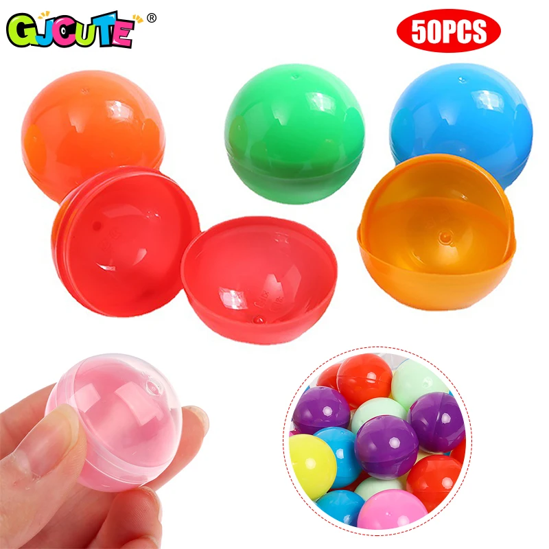

50Pcs Mini 32MM Clear Transparency Plastic Capsule Toy Surprise Ball Tiny Container Making Things Model Gashapon toy
