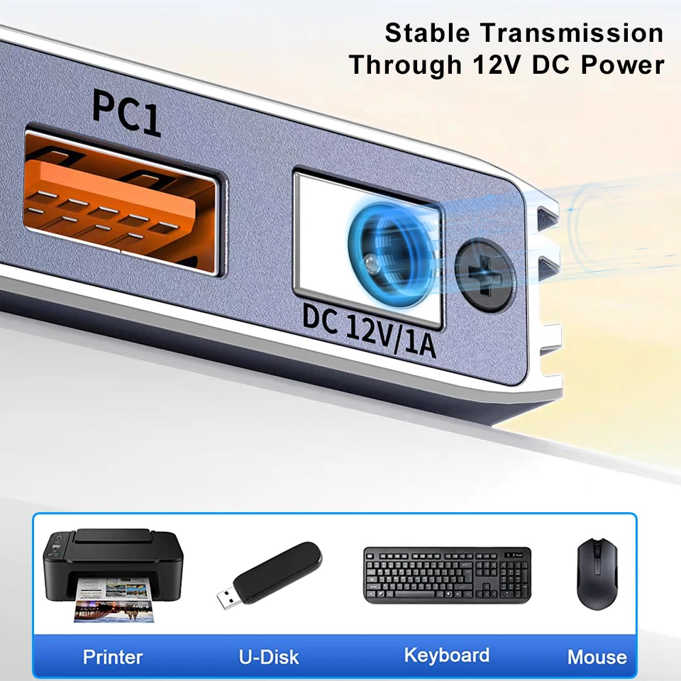 Navceker KVM USB C Switch with Controller 4 Computers Share 4 10Gbps USB 3.2 Gen