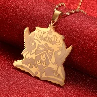 Trinidad and Tobago Pendant Necklace Gold Color Trendy Ethnic Jewelry Gift 1