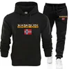 King Print hoodie suit men s casual sportswear fashionable spring and autumn jogging pullover sportswear sweatpants
