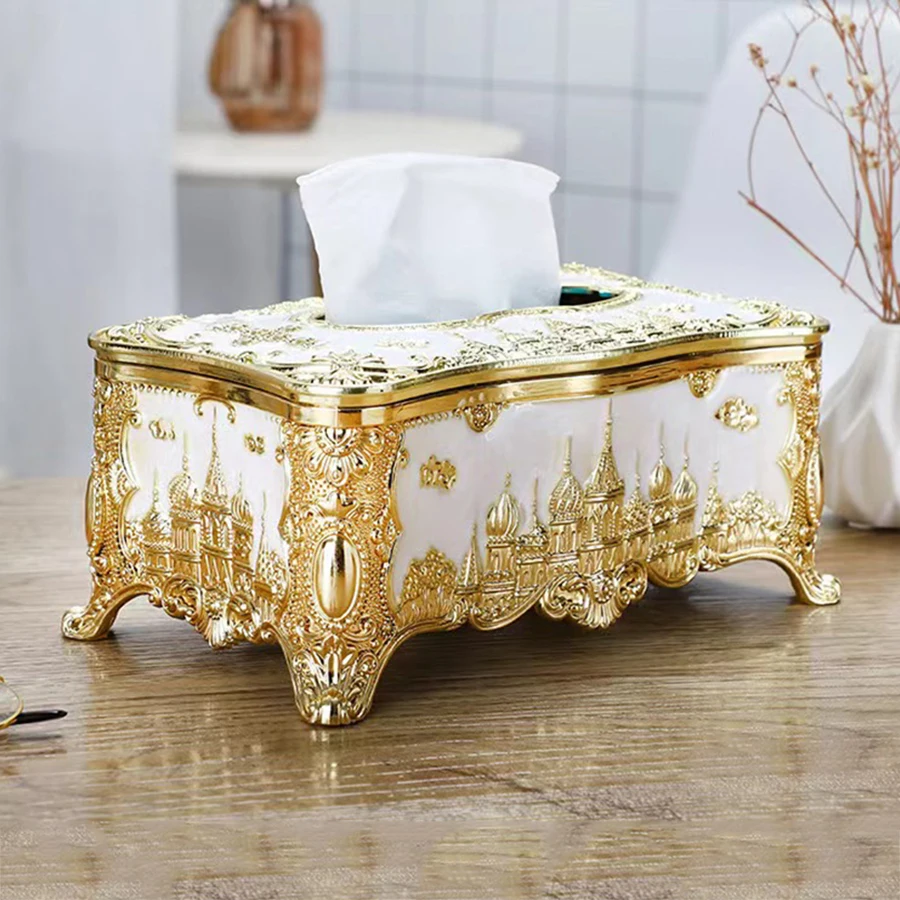 1PC European Style Tissue Box, Home Kitchen, Living Room, Bedroom, Restaurant, Bar, Hotel Napkin Extraction Box, Plastic Box 2