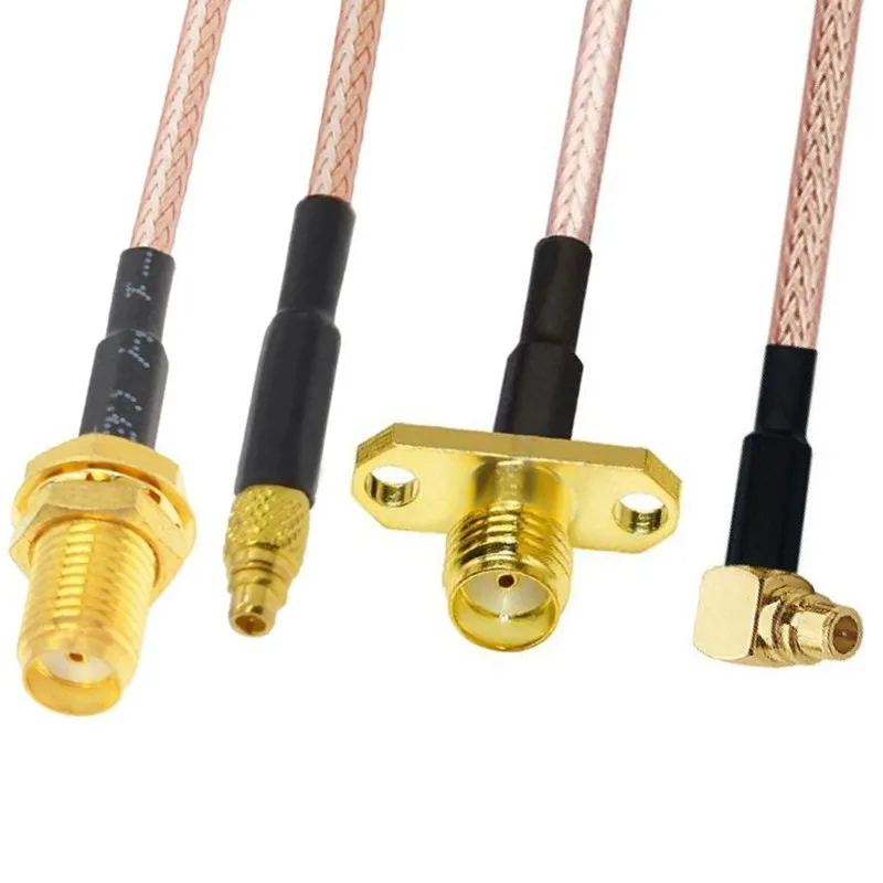 MMCX Male to SMA Female Flange Panel Mount RG316 Pigtail FPV Antenna Extension Cord for drone UAVTBS UNIFY PRO 32 HV (MMCX) 1PC