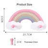 Cute Rainbow Kids Room Hook Wall Mounted Key Holder Wood Wall Hanger Girls Bedroom Decoration Hooks Clothes Sundries Organizer 3