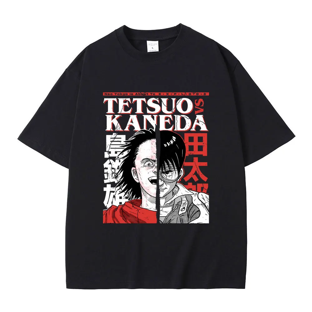 

Japanese Anime Akira Tetsuo Vs Shotaro Kaneda Graphic Print T-shirt Men Women Movie Science Fiction Tshirt Male Fashion T Shirts