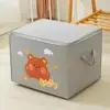 Large Capacity Clothes Quilt Storage Bag Cute Cartoon Animals Foldable Non Woven Storage Bag Wardrobe Storage Clothes Organizer 2