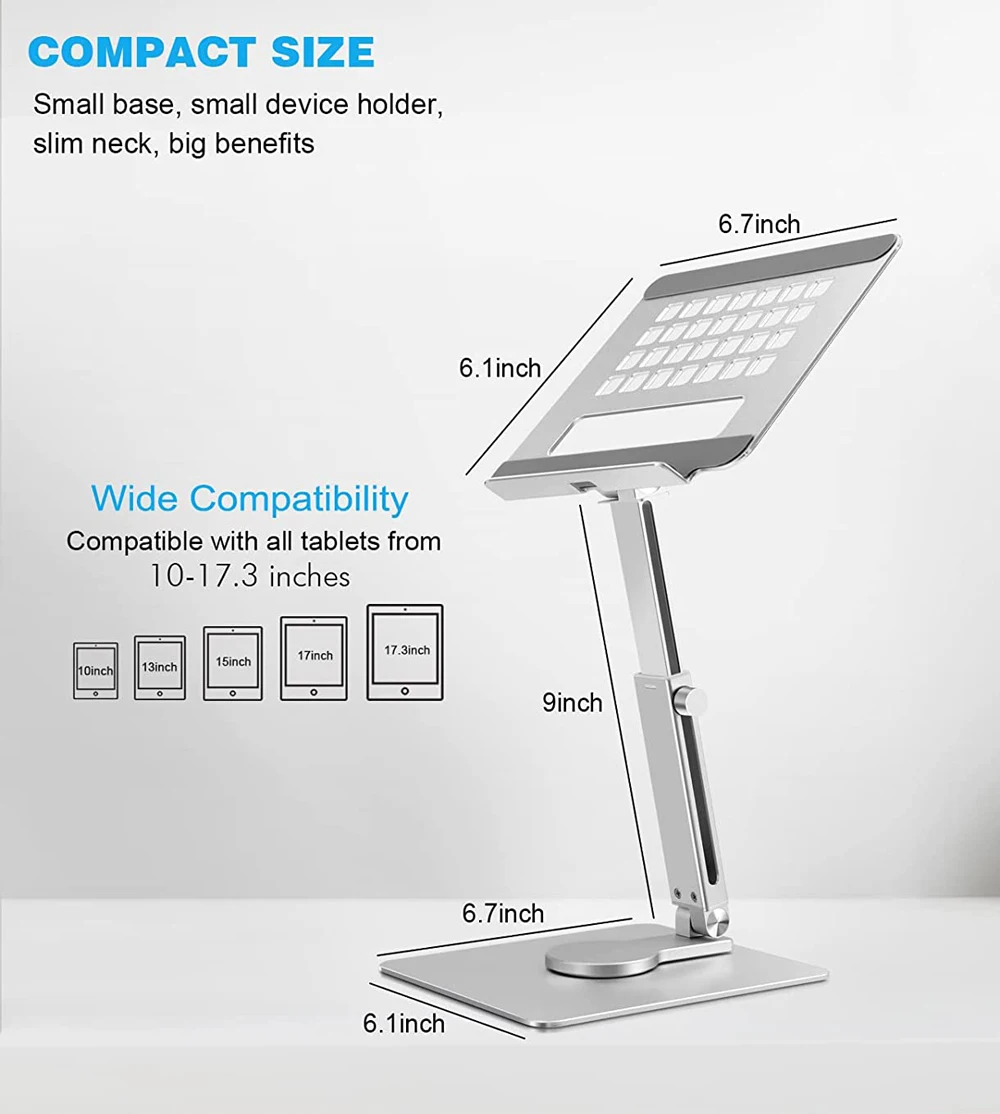 Soporte de mesa portátil para iPad, Tablet y eReader