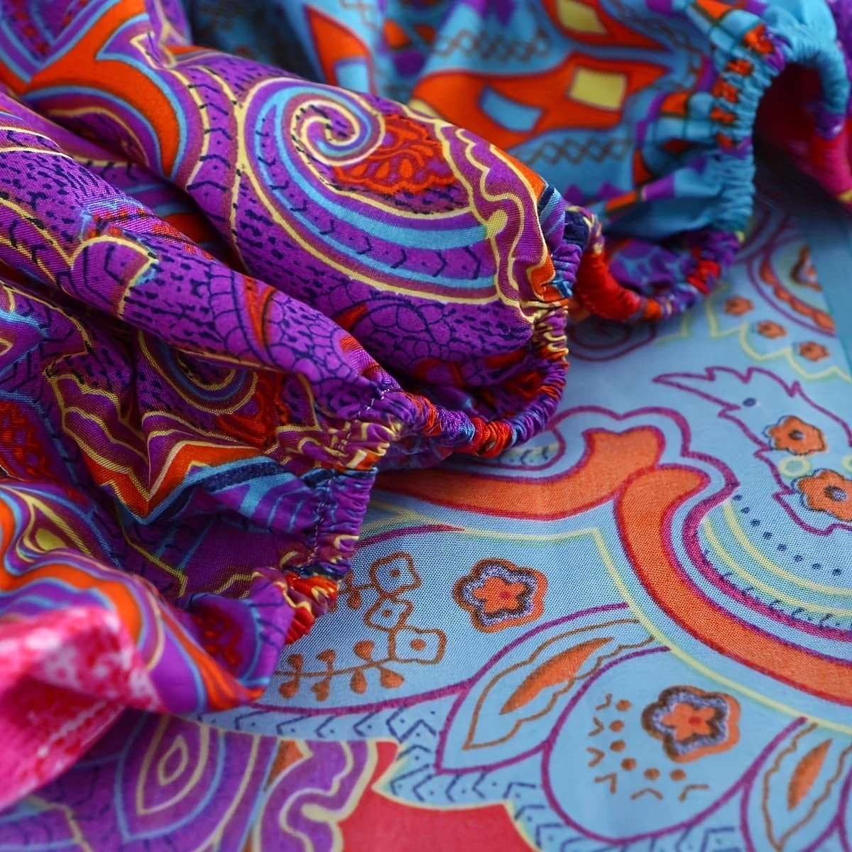 Boho Colorful Fitted Sheet Set Soft Comfortable Bohemian Bedding Set For Bedroom Guest Room1* Fitted Sheet 6