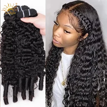 Fasci ricci birmani 15A Fasci di capelli umani al 100% Tessitura grezza non trasformata Estensioni dei capelli umani Fasci di capelli ricci Pix Capelli originali