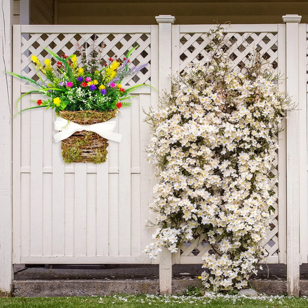 Ghirlanda per porta d'ingresso Bellissimo cesto floreale per la decorazione