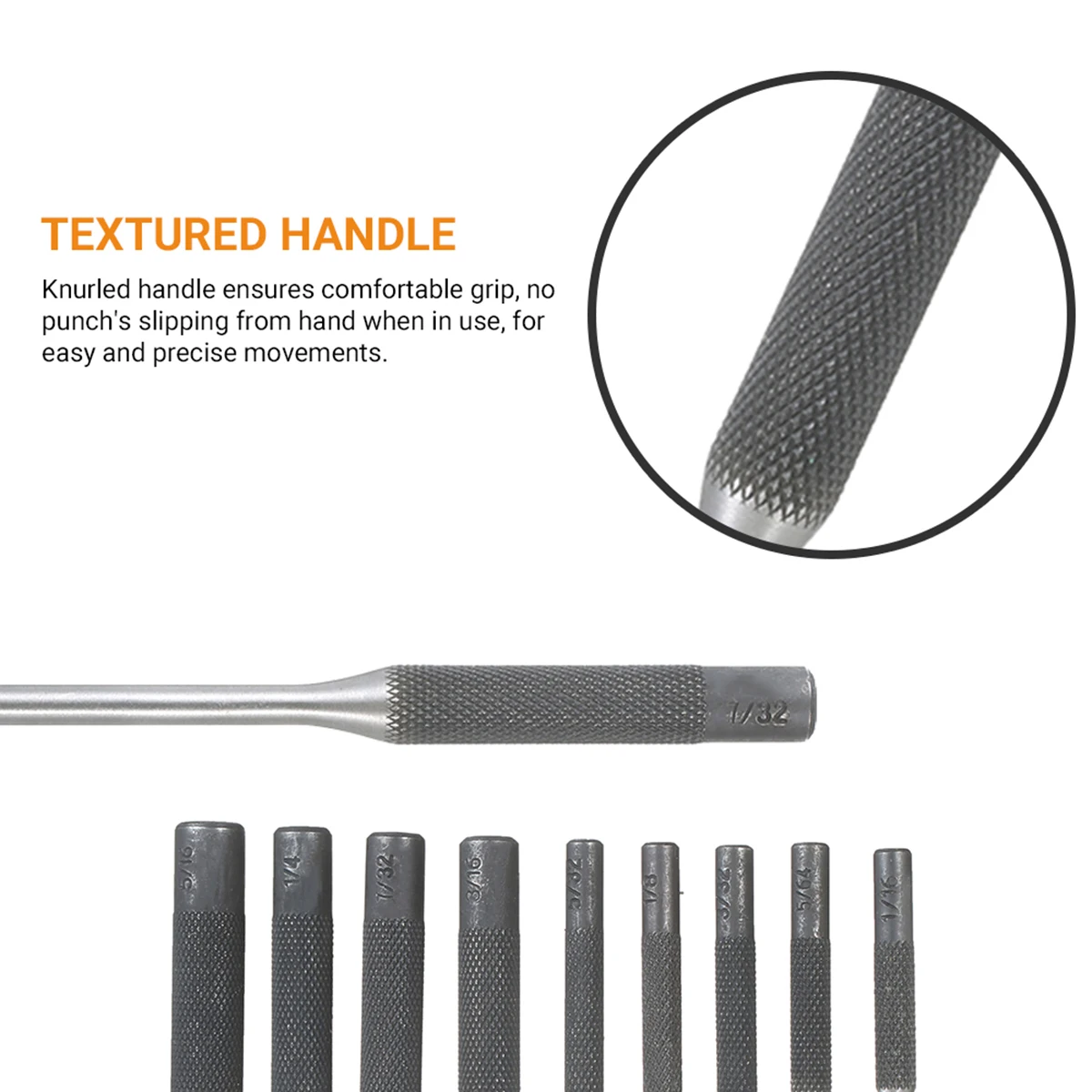 9 Pieces Roll Pin Punch Set Steel Punches Hand Pin Removing Tool with Carrying Case for Jewelers Watchmakers Carpenters 4