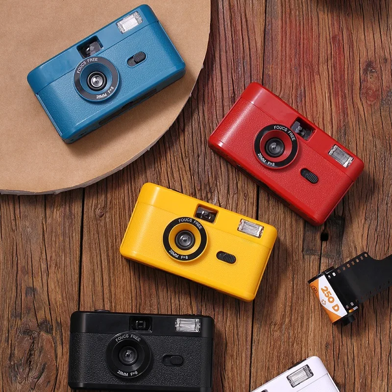 Retro Style M35 Film Camera Non-Disposable Reusable Camera 135 Film Fool With Flash Student Retro Machine Instax