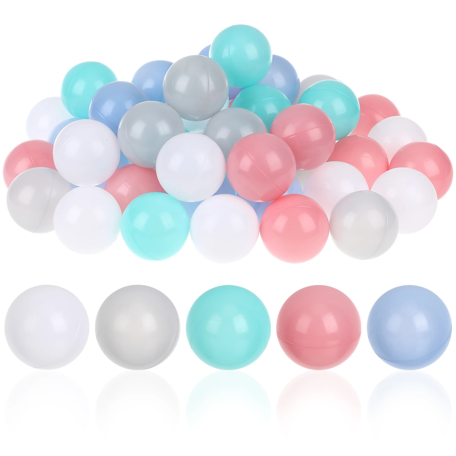 

50PCS Kids Ball Colorful Fun Plastic Ball Pit Balls For Babies Kids Children Playground Games Pool Tent Ocean Swim Toys Ball