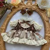 20cm cotton doll snow pear rose brown dress 1