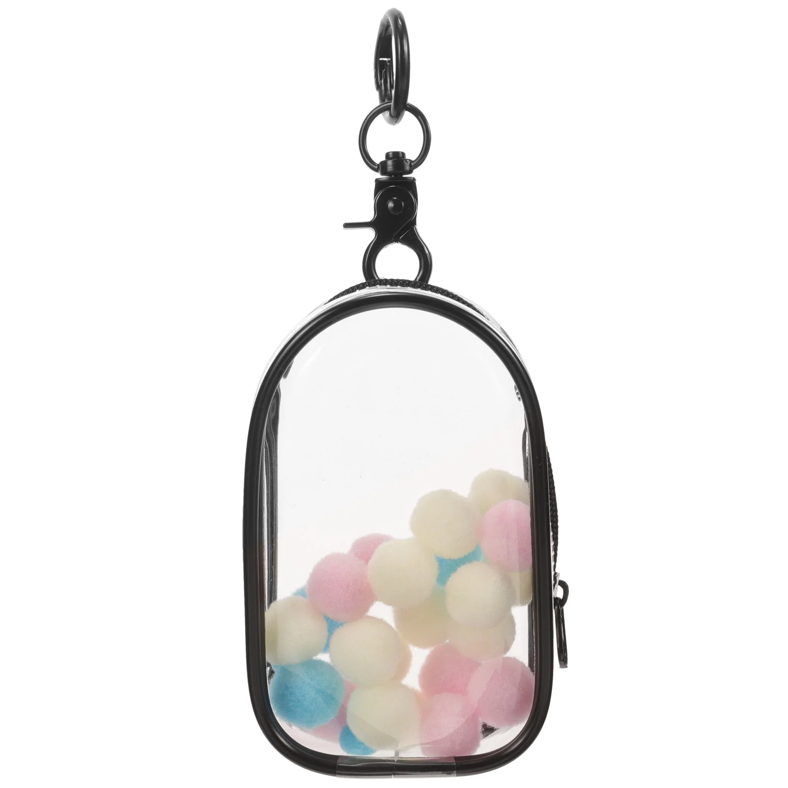 

English title: Clear Figure Display Bag Keychain Portable Small Doll Storage Bag