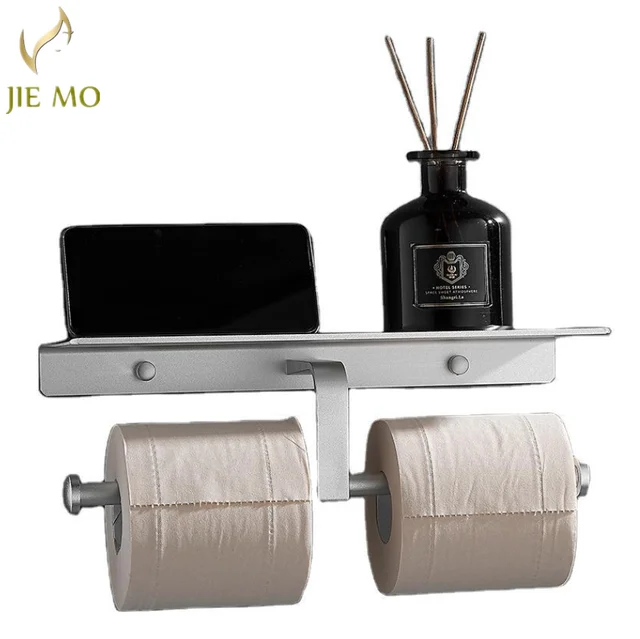 Toilet Paper Holder Cell Phone Shelf  Toilet Paper Holder Shelf Black - Toilet  Paper - Aliexpress