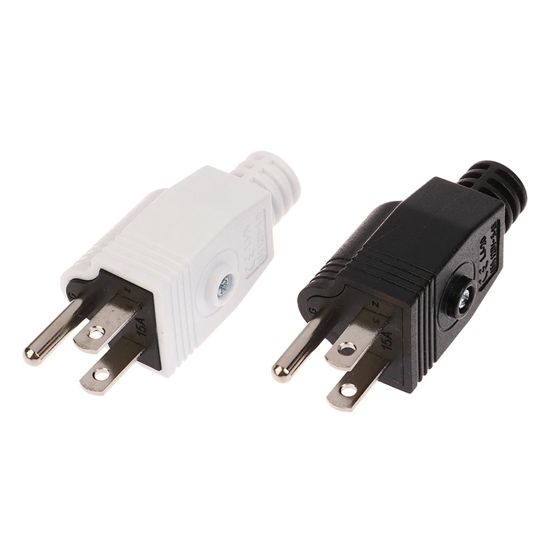 American Detachable Plug 15A AC Electrical Power Male Plug Adaptor Adapter Wire Rewireable Extension Cord Connector plug adapter