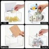 Acrylic Raffle Ticket Container with Lock and Sign Holder Voting Box Cardboard Raffle Box for Voting Charity Ballot Suggestions 3