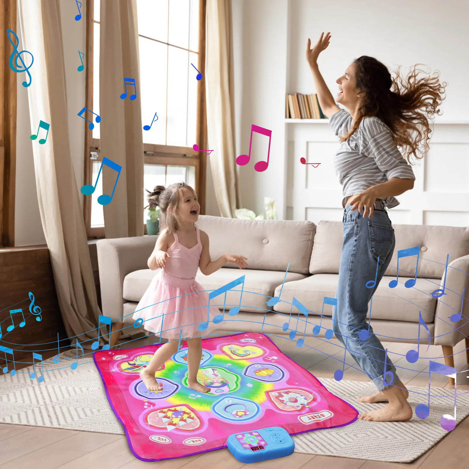 

Dance Mat 3 Game Modes Dance Pad Toy Educational Dancing Challenge Mat Electronic Dance Pad Fun Dance Mat Game Portable Dance