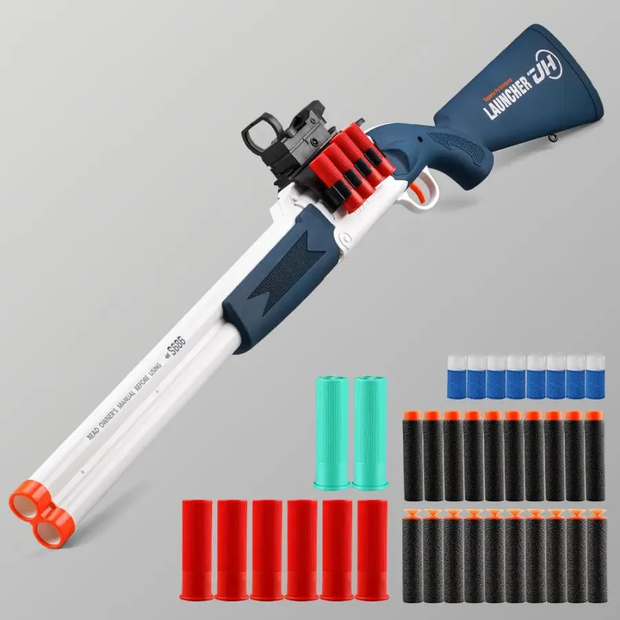Soft Foam Blaster Toy Dart Gun Spring- Air Pump Shotgun Play Set Shell Ejecting with Scope and Bullets for Teens Youth,Christmas 2