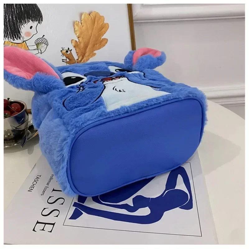 Disney sewn plush backpack cartoon fashion 3D mini women's backpack large capacity cute children's school bag