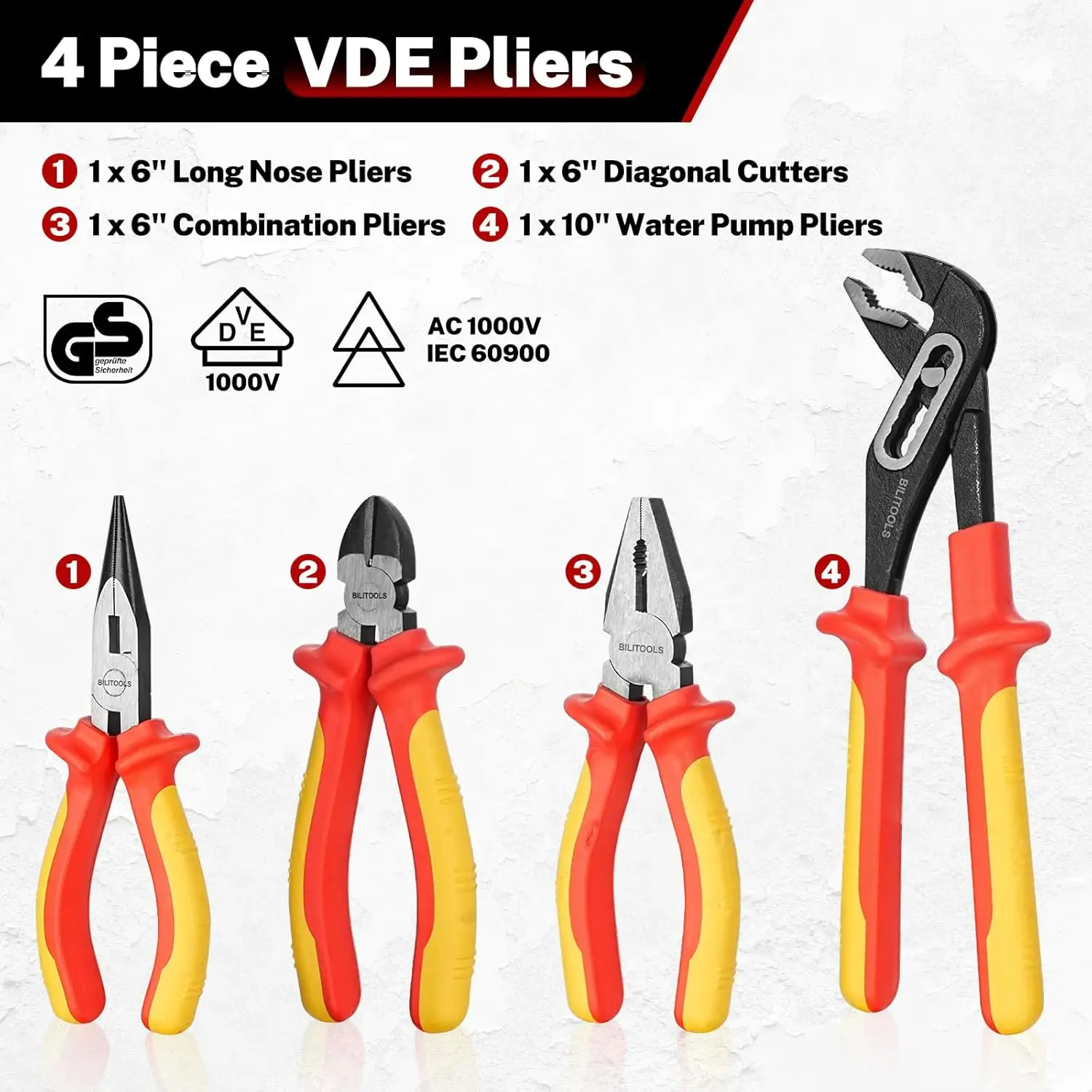 Insulated 1000V Screwdriver And Pliers Set image 3