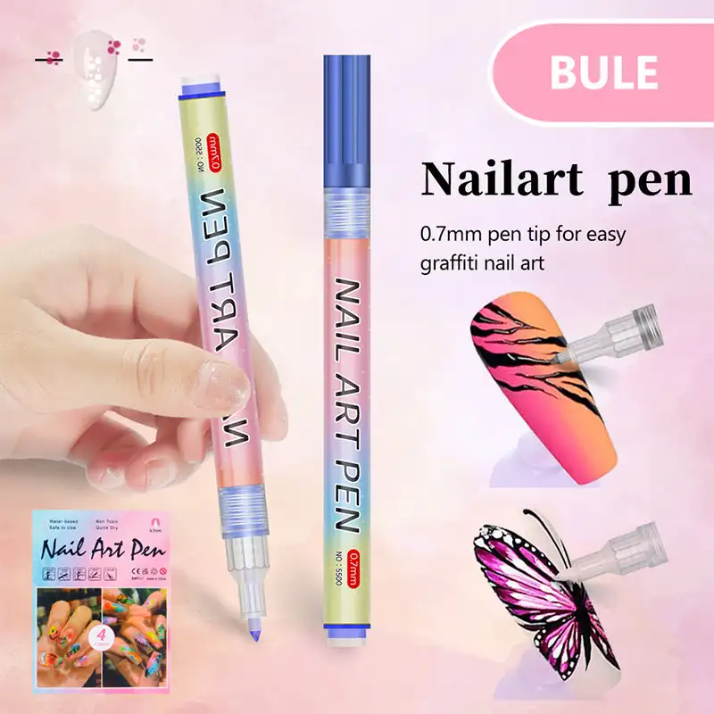 12-Color Professional Nail Art Pen Set DIY Nail Art Pens Line Drawing and Detailing Tools for Manicure Nail Designs