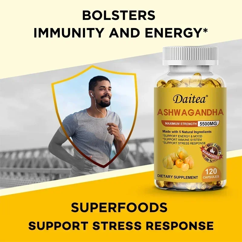 Ashwagandha Extract 5500 mg Antioxidant Sleep Energy Supports Cognitive and Neurological Function