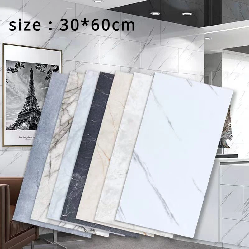 

60cmX30cm Vinyl Self-adhesive Tile Wall Sticker for Bathroom Livingroom Decor for Wall Wallpaper Kitchen Waterproof Foor Sticker