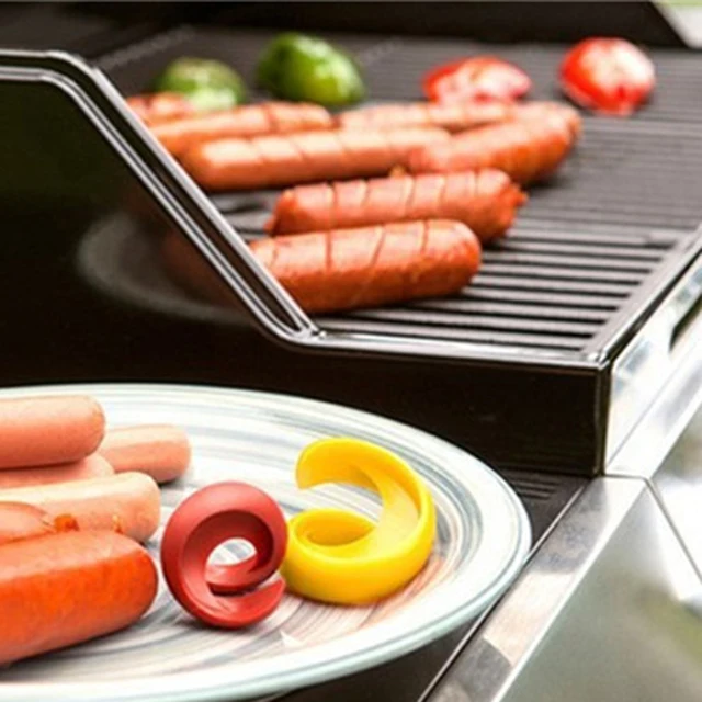 Papaba Hot Dog Cutter,Manual Fancy Sausage Cutter Hot Dogs Spiral Slicer Home Barbecue Kitchen Gadget, Size: One size, Other