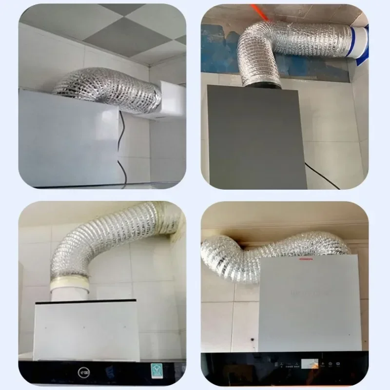 75/100/125/150mm Encrypted Aluminum Foil Ventilation Pipe Scalable Smoke Tube Kitchen Outlet Bathroom Exhaust Fan Hose aluminum foil ventilation pipe ventilation hose