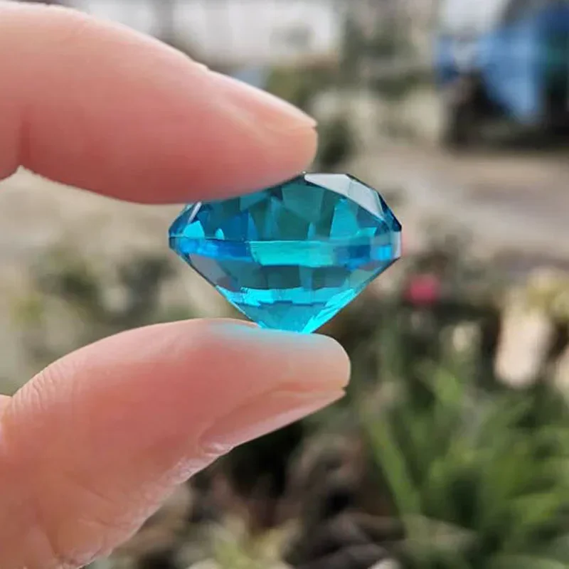 Rainbow Crystal Diamond Figurine - Jewel Glass Paperweight and Decorative Ornament for Home, Office, or Wedding Decor