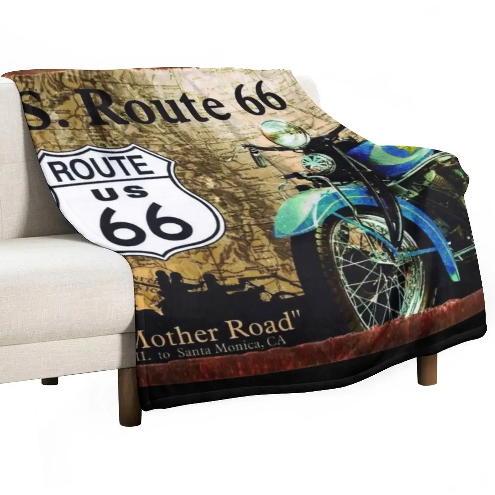 

U.S ROUTE 66 Throw Blanket For Baby Bed covers Weighted Blankets