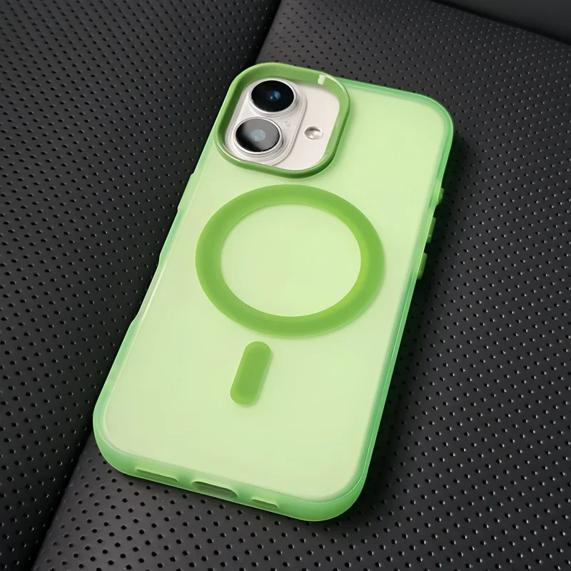 Military Armor Shockproof Magnetic Case - Candy Color Magsafe Wireless Charging Cover