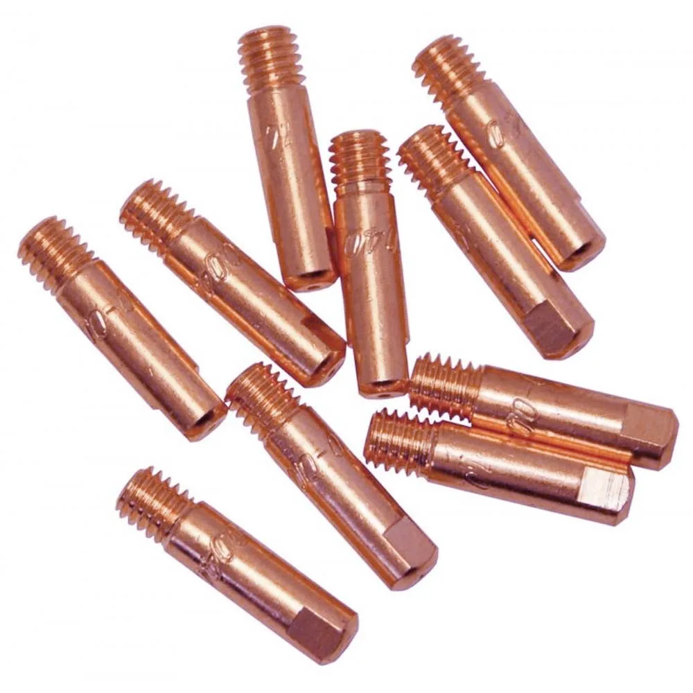 10pcs MB15AK Welding Contact Tips 0.6 - 1.2mm Thread M6 For Binzel Style Torches MIG/MAG Welder Torch Consumables Power Tools