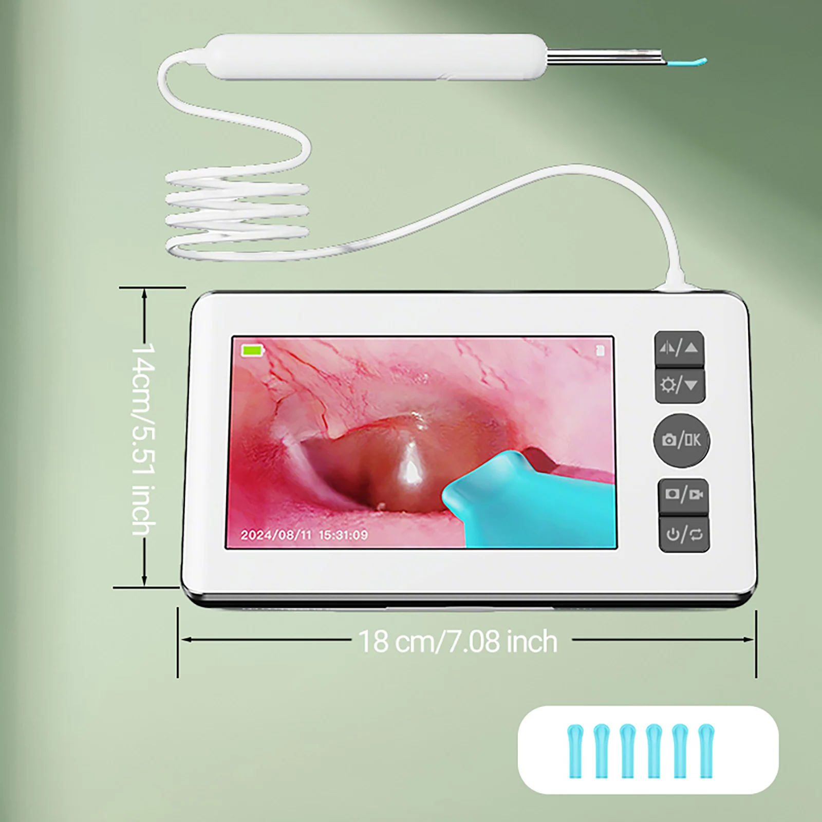 4.3 inch screen otoscope device