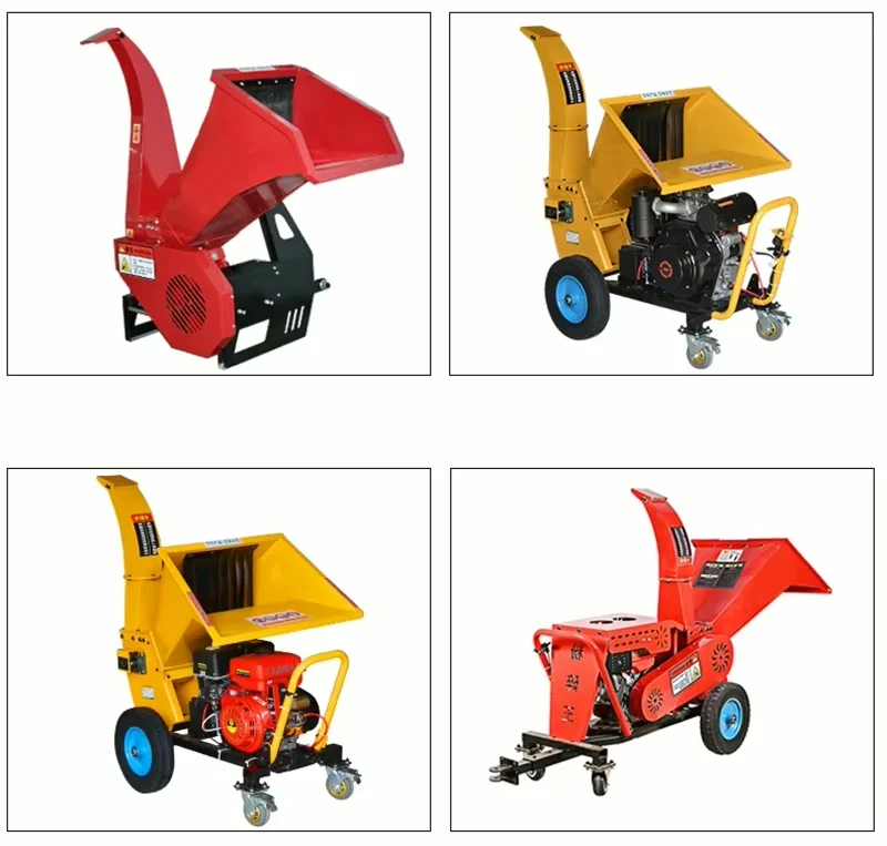 Factory Price Orchard Branch Crusher Garden Agricultural Machinery Mobile Crusher Diesel Branch Shredder Gasoline Wood Shredder 3