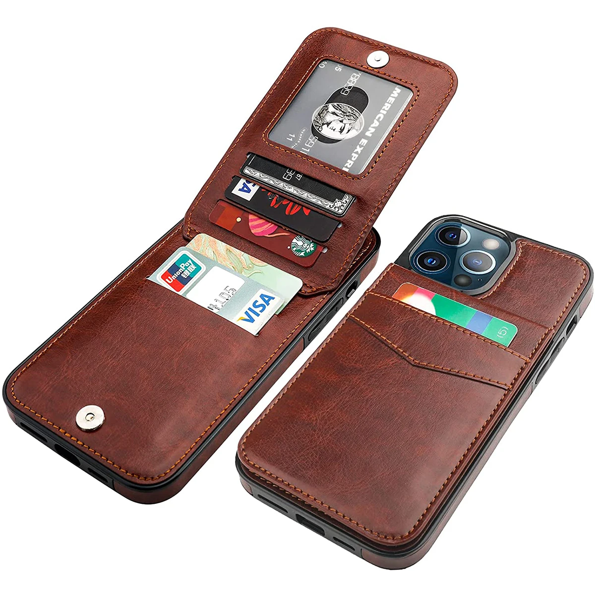 Custodia a Portafoglio in Pelle con Supporto e Porta Carte di Credo per iPhone 16E 17 Air 16 15 13 12 Mini 14 11 Pro Max 7 8 Plus  202192403