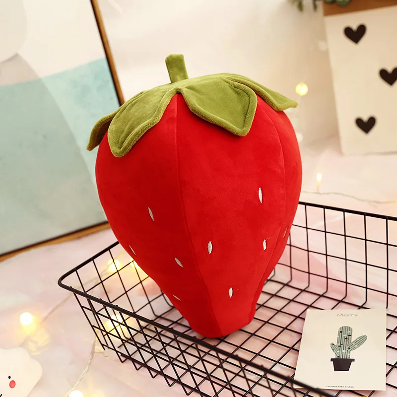 thumbnail image 1 of 2023 4Style 25cm Cute Fruit Kids Pillow Stuffed Strawberry Plush Pillows Super Soft Girls Pillows Cushion Seat for Kids Toys, 1 of 5