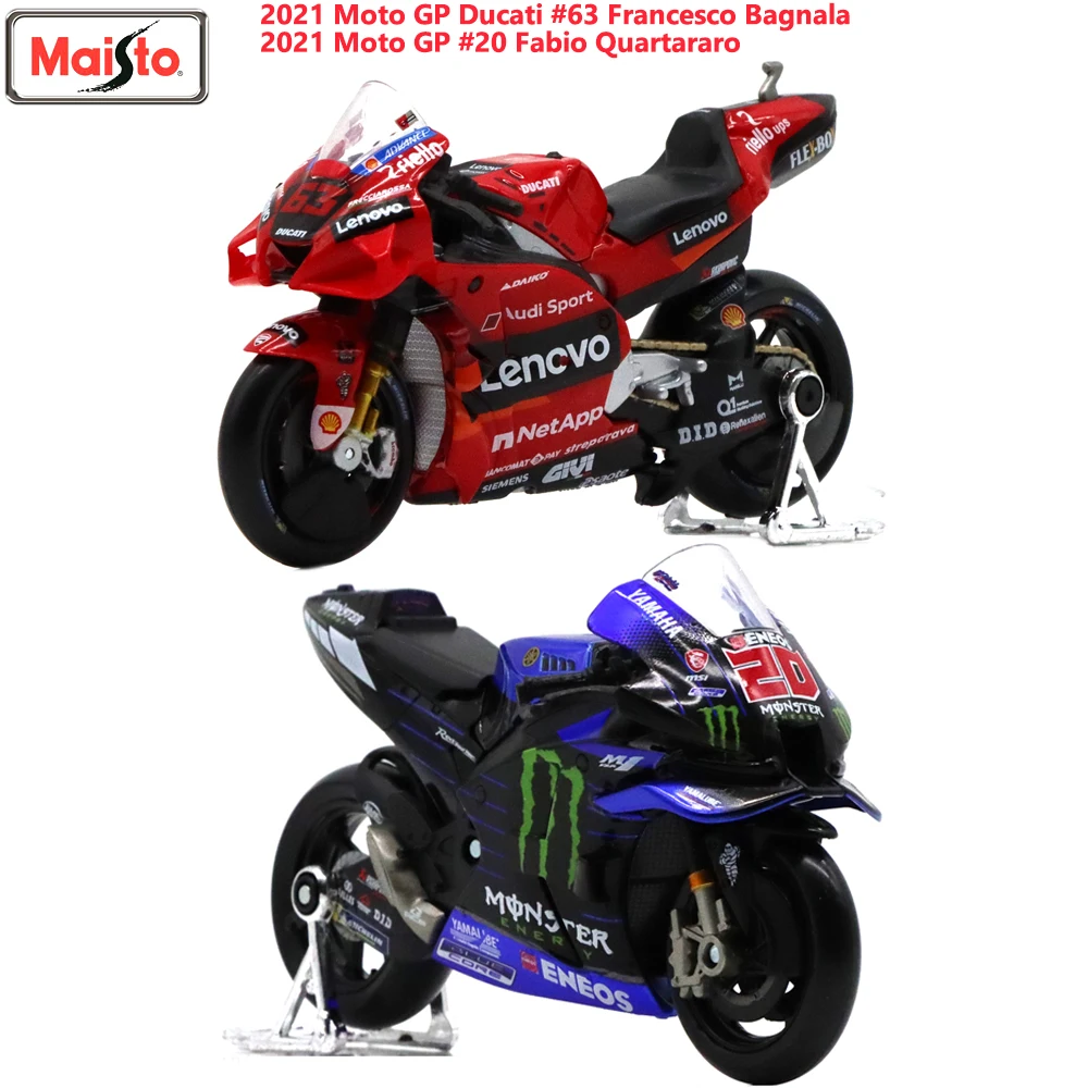 Maisto 2021 MotoGP Ducati Lenovo Team #63 Racing Motorcycle 1:18 Alloy  Motorcycle Model Collection Gift Toy For Adults Children