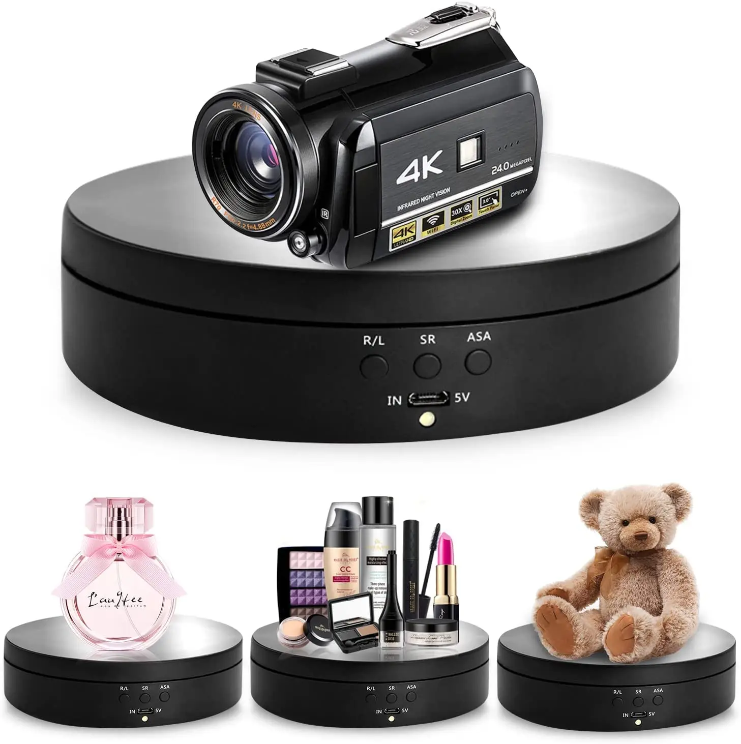 14cm Rotating Display Stand 360 Degree Motorized Rotating Turntable Display Stand For Photography Products And Displays Max Load
