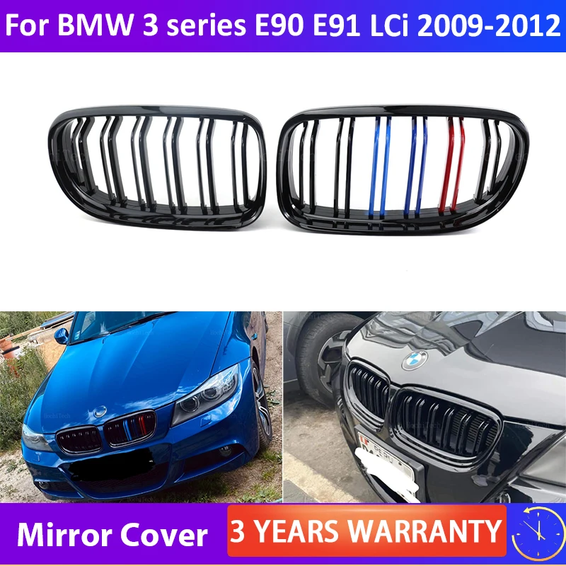 

Сменные решетки с двойной пластиной, черные решетки, Высококачественная решетка для переднего бампера автомобиля для BMW 3 серии E90 E91 LCi 2009-2012 2010