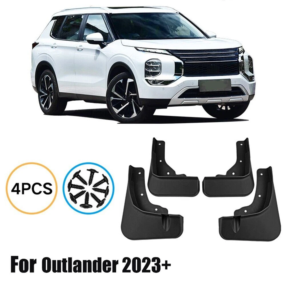 

4Pcs Car Mud Flaps Splash Guards Mud Fender For Outlander 2022 2023 ABS Black Mudguards Flap Accessories Exterior Parts