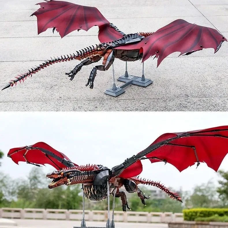 1889 pcs Game of Thrones Drogon Viserion Creative Giant Dragon Building Blocks Model Movie Series Childrens Assembly Bricks Toys building block toys,building block toy
