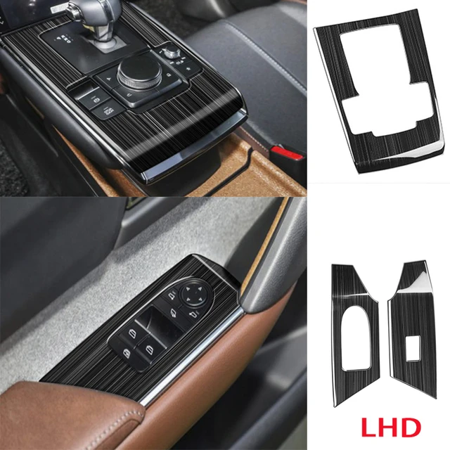 Rhd lhd für mazda mx30 MX-30 2022 2023 schwarz bürste innen fenster hubsc  halter knopf abdeckung verkleidung schalttafel zubehör - AliExpress